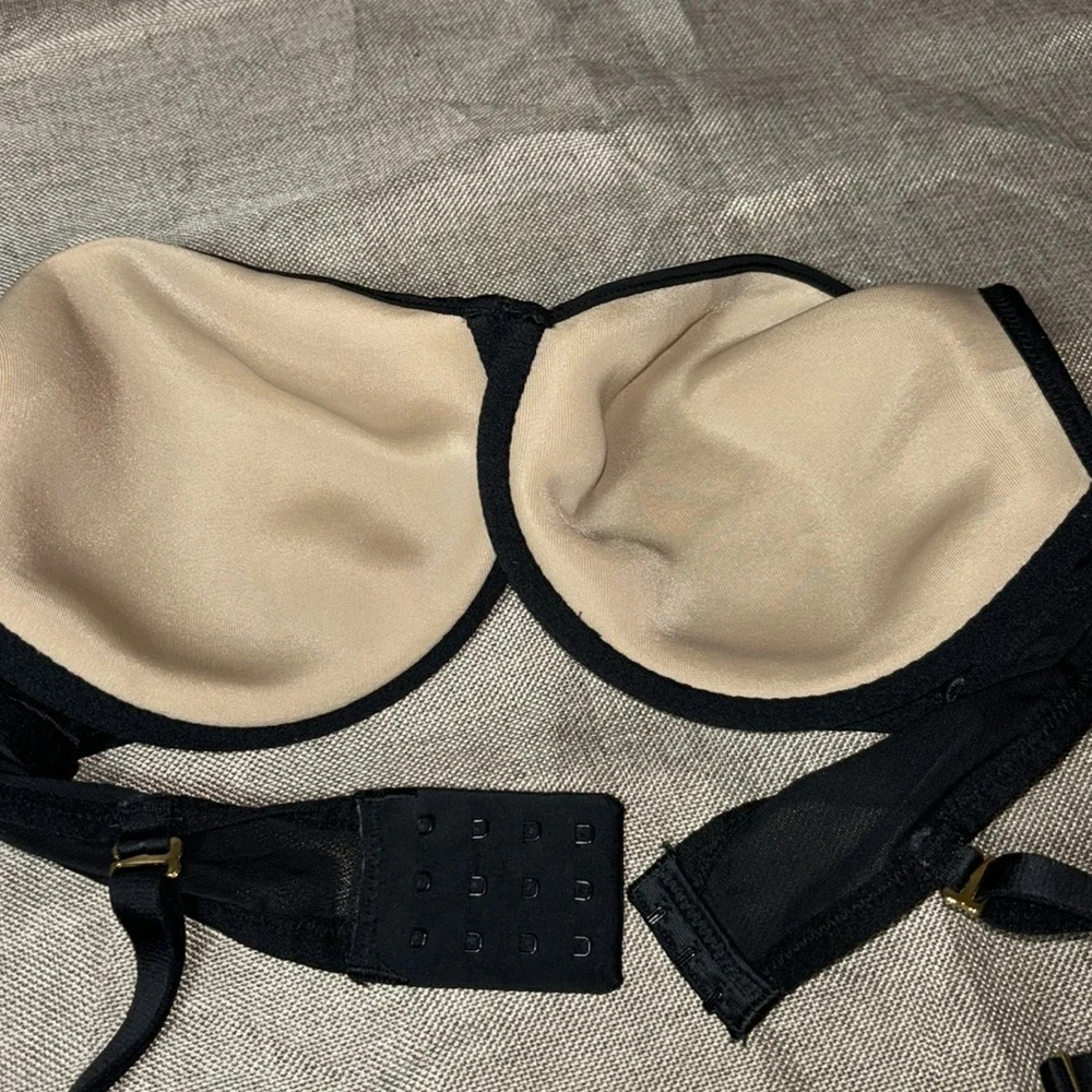 SOMA (2) Lightest Lift Perfect Coverage Black Lace Size 34DD Bundle of 2